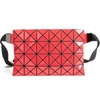 Bao Bao Issey Miyake Geometric Paneled Waist Bag In Red/gunmetal
