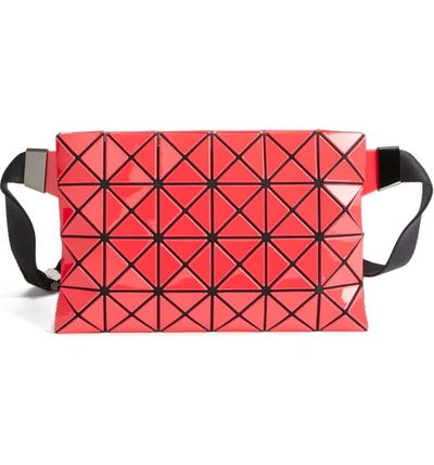 Bao Bao Issey Miyake Geometric Paneled Waist Bag In Red/gunmetal