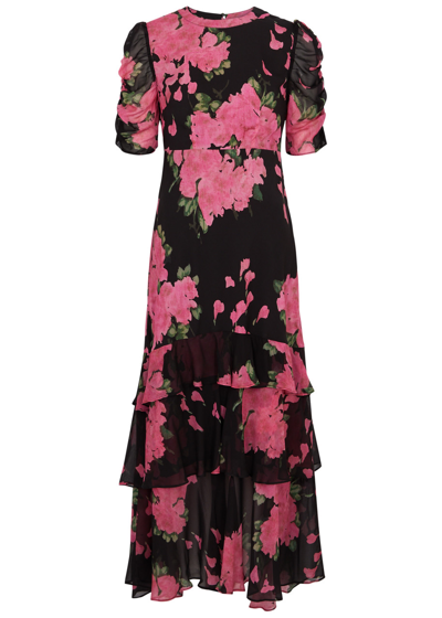 Rixo London Evelyn Floral-print Maxi Dress In Pink