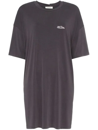 We11 Done We11done Logo T-shirt Dress In Grey