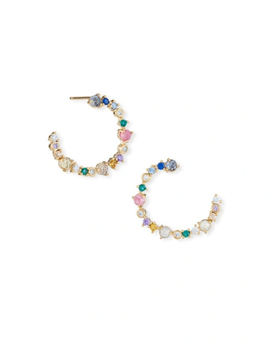 Tai Front-facing Multicolored Stone Earrings In Yellow Pattern
