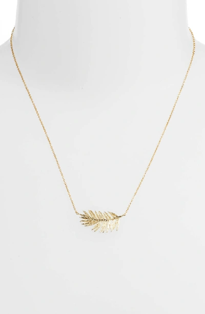 Gorjana Integrated Palm Pendant Necklace In Gold