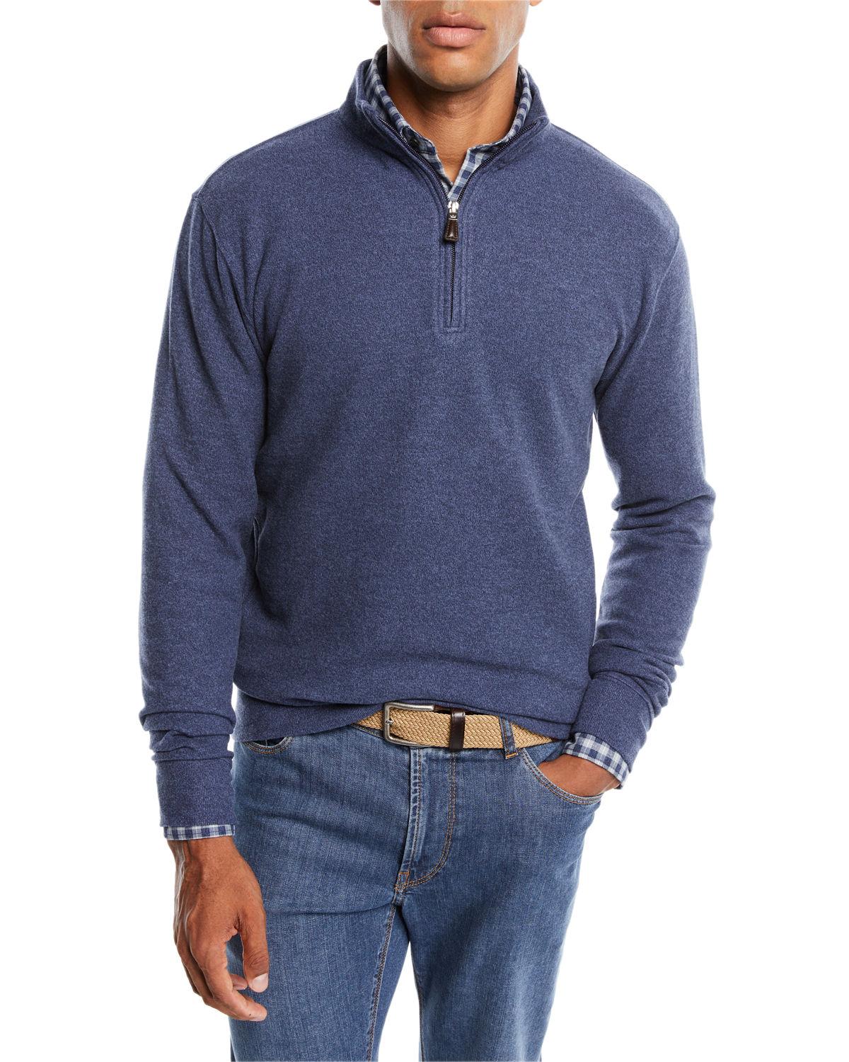 peter millar melange fleece quarter zip