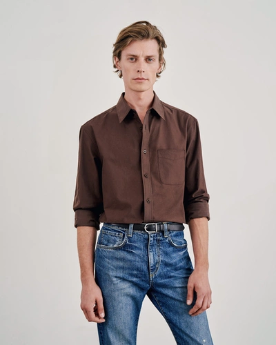 Nili Lotan Finn Shirt In Espresso