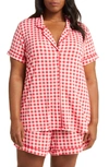 Nordstrom Moonlight Eco Short Pajamas In Red Barbados Buffalo Check