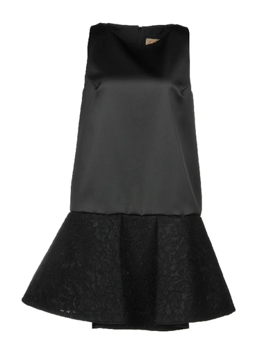 Space Style Concept Short Dresses In Black