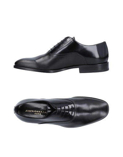 John Galliano Laced Shoes In Black