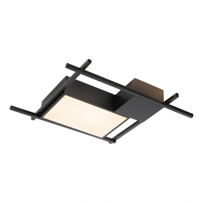 Vonn Lighting Radium Vrcf49304bl 19" Integrated Led Rectangular Ceiling Light Fixture In Black