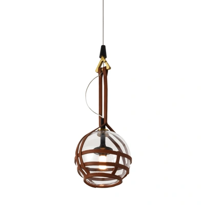 Vonn Lighting Bari Vap2171ab 7" Integrated Led Pendant Lighting Fixture With Glass Shade In Antique Brass