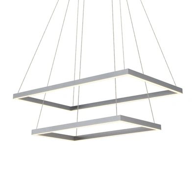 Vonn Lighting Atria Duo 29" Led Chandelier, Adjustable Suspension Fixture, Modern Two-tier Chandelier Lighting In