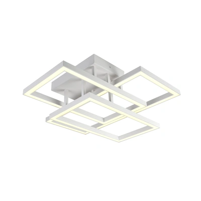 Vonn Lighting Radium Vrcf49103wh 28" Integrated Led Ceiling Lighting Rectangular Semi Flush In White