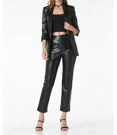 Tart Collections Kia Vegan Leather Blazer In Black