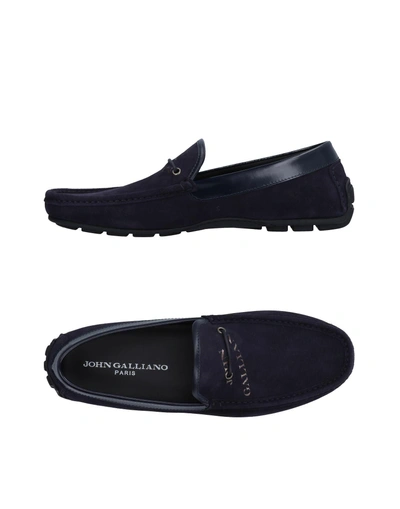 John Galliano Loafers In Dark Blue