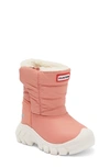 Hunter Kids' Intrepid Snow Boot In Rough Pink/ White Willow