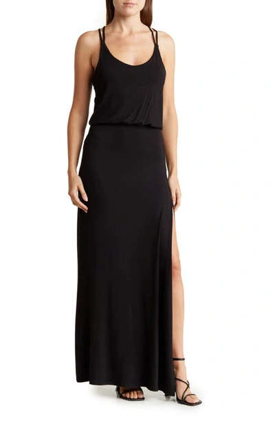 Go Couture Crossback Maxi Dress In Black