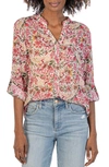 Kut From The Kloth Jasmine Chiffon Button-up Shirt In Clermont-ivo/fu