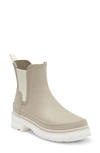 Hunter Refined Stitch Waterproof Chelsea Boot In Skimming Stone/ Shaded White