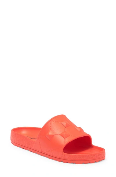 Steve Madden Gaby Stud Quilt Slide Sandal In Orange
