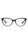 Versace 53mm Cat Eye Optical Glasses In Black