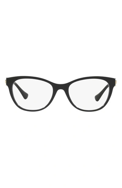 Versace 53mm Cat Eye Optical Glasses In Black