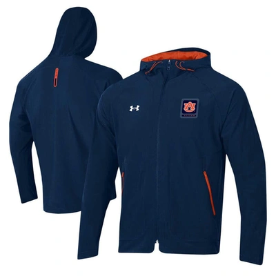 Under Armour Navy Auburn Tigers Unstoppable Raglan Full-zip Jacket