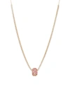 Adina Reyter Pavé Diamond Charm Necklace In Yellow Gold/ Pink