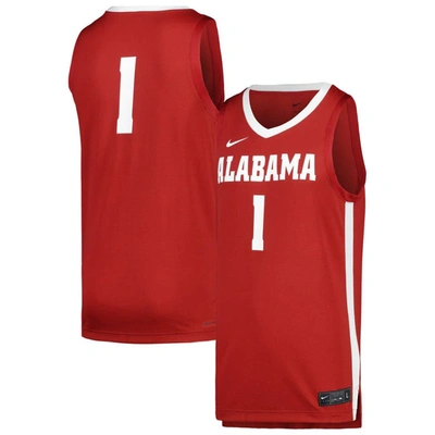 Nike Alabama 2023 Road  Men's Dri-fit College Replica Jersey In Red