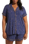 Nordstrom Moonlight Eco Short Pajamas In Navy Starry Night