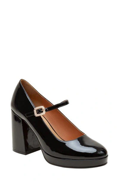 Lisa Vicky Bobble Platform Pump In Black Patent