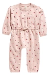 Tucker + Tate Babies' Print Fleece Romper In Pink Puff Astrid Floral