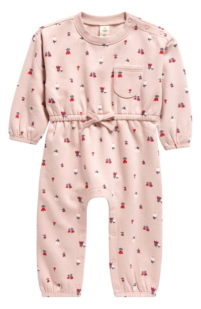 Tucker + Tate Babies' Print Fleece Romper In Pink Puff Astrid Floral