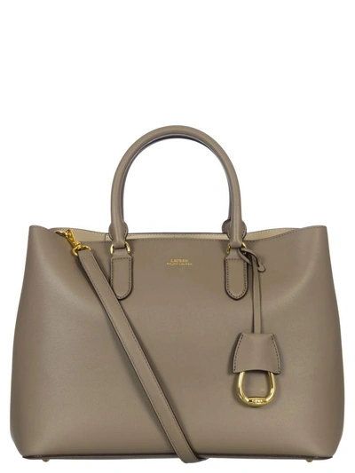 Ralph Lauren Marcy Bowling Bag In Taupe-porcini