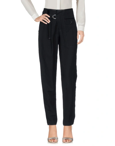 High Casual Trousers In Black