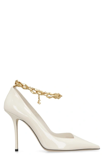 Jimmy Choo Talura Leather Pumps In White