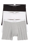 Paul Smith 3-pack Boxer Briefs In Grey White Black