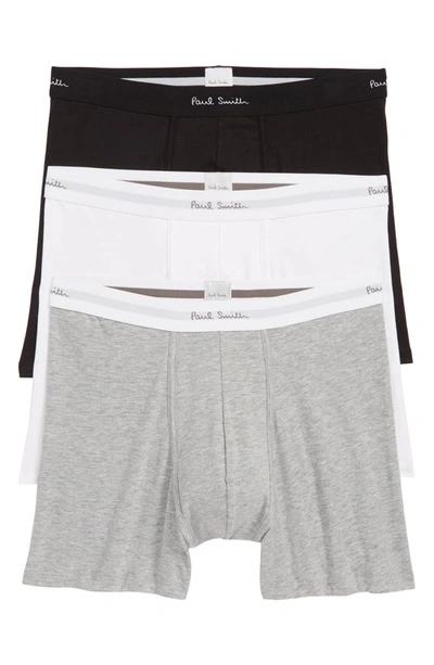 Paul Smith 3-pack Boxer Briefs In Grey White Black