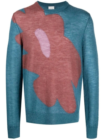 Paul Smith Mens Sweater Crew Neck Clothing In Blues