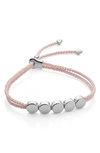 Monica Vinader Beaded Friendship Bracelet In Ballet Pink/ Silver