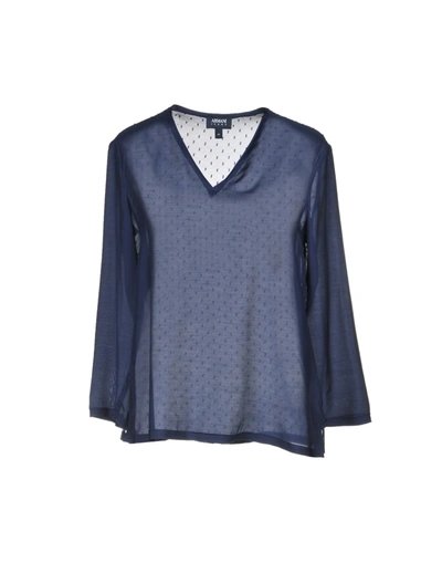 Armani Jeans Blouses In Dark Blue