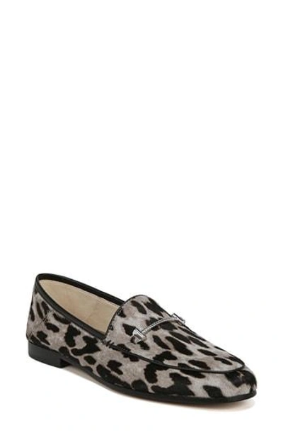 Sam Edelman Lior Genuine Calf Hair Loafer In Grey Multi Leopard Brahma Hair