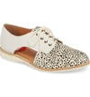 Rollie Side Cut Derby In Snow Leopard/ White Leather