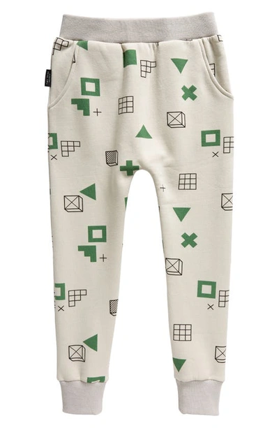 Tiny Tribe Kid' Form Stretch Cotton Sweatpants In Stone