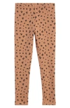 Tucker + Tate Kids' Fleece Lined Leggings In Tan Tawny Mini Leopard