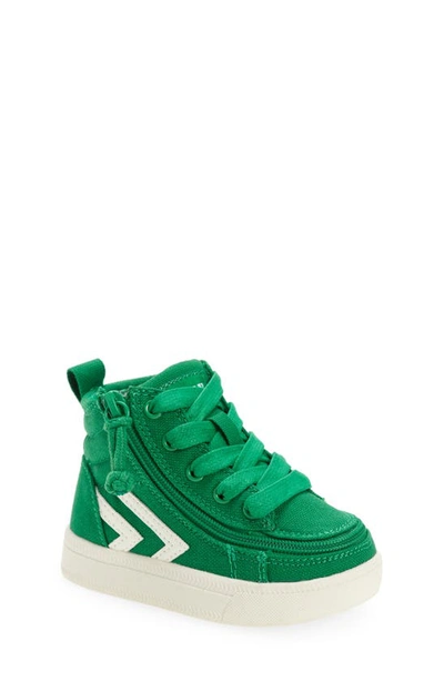 Billy Footwear Kids' Classic Lace High Top Sneaker In Green/ White
