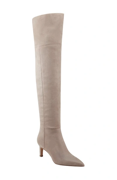 Marc Fisher Ltd Qulie Pointed Toe Over The Knee Boot In Taupe
