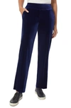 Jones New York Straight Leg Velvet Pull-on Pants In Blue