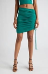 K.ngsley Gender Inclusive Ryan Side Ruched Skirt In Jade