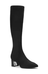 Donald Pliner Soumad Knee High Boot In Black Suede