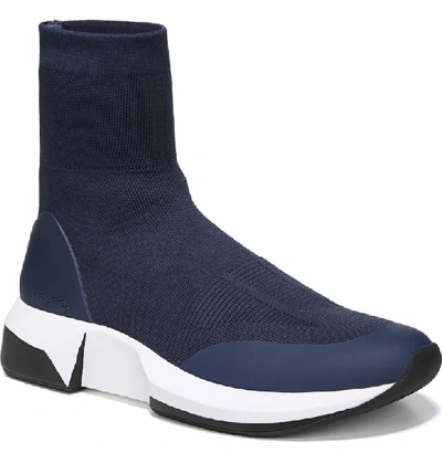 Via Spiga Women's Verion Knitted Platform Sock Sneakers In Sapphire Fabric