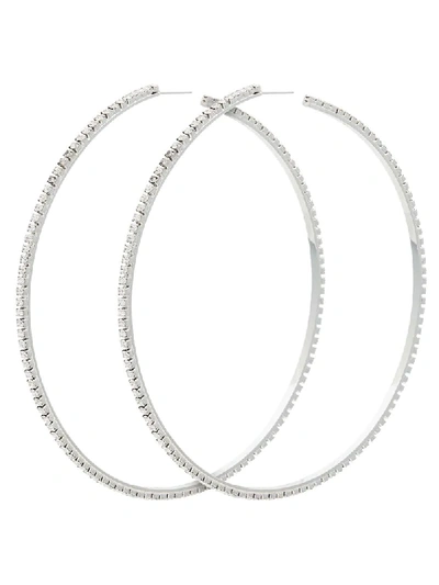 Area Silver Metallic Dorinda Crystal Earrings